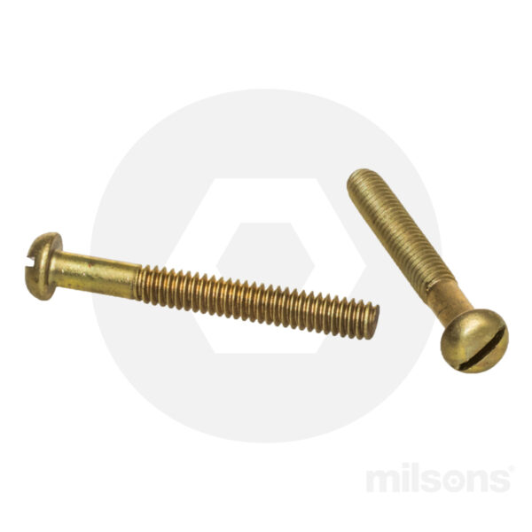 Round Slot Brass Machine Screw