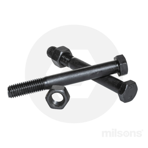 BOLT/NUT MILD STEEL M20x100 BLACK