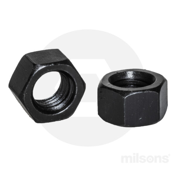 HEX NUT CL8 M12 BLACK