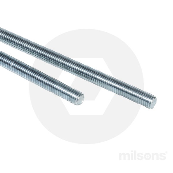 THREADED ROD MILD STEEL M12x2m ZINC