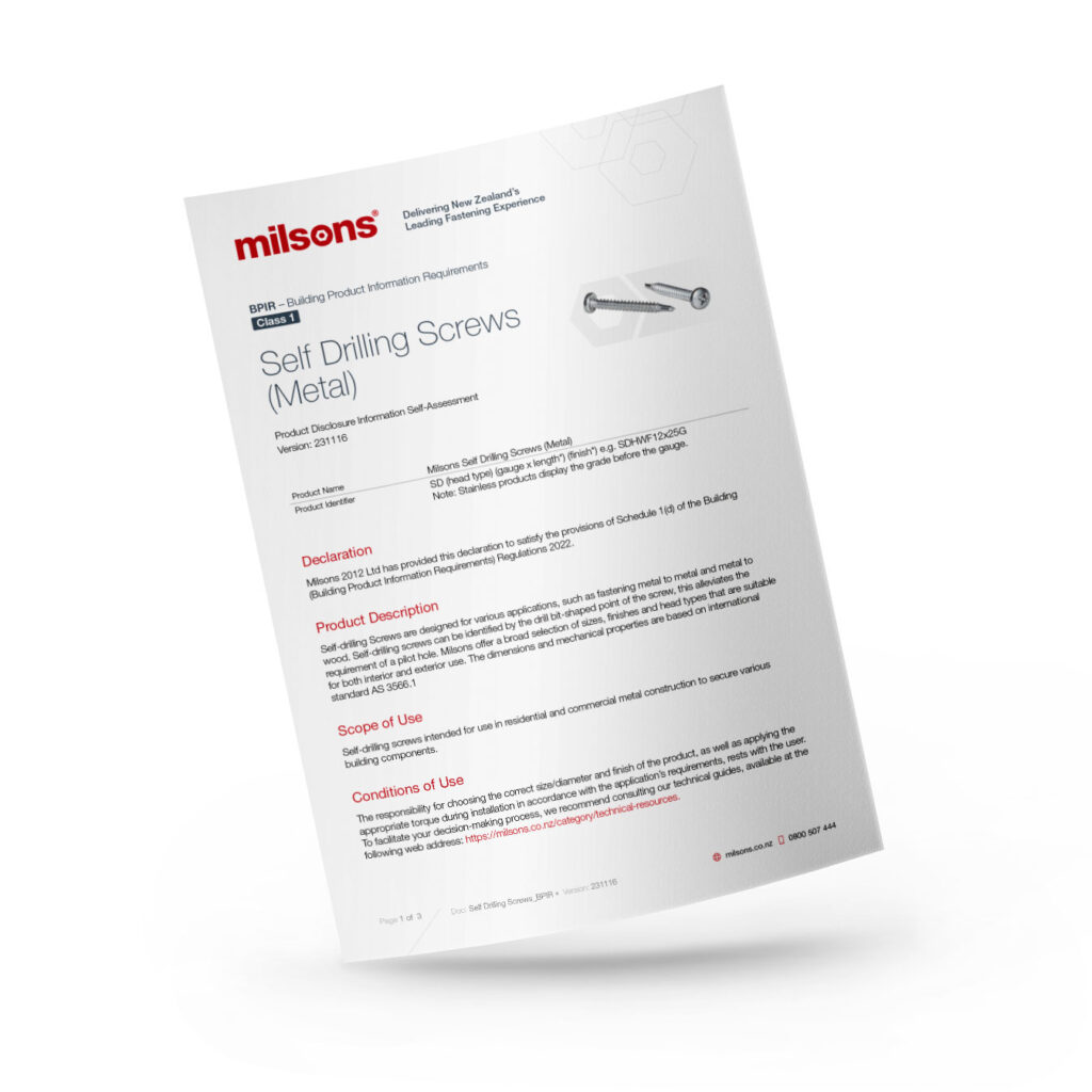 Self Drilling Screws BPIR Preview