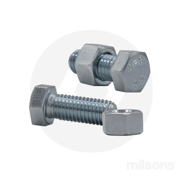 Zinc Hex Bolt and Nut