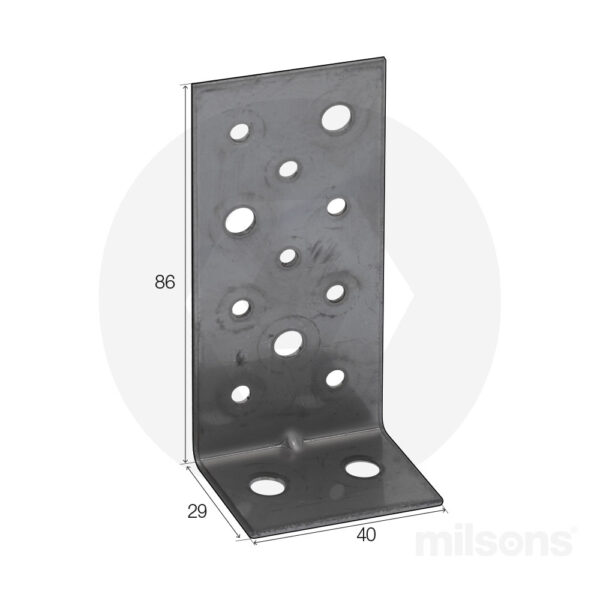 CONCEALED PURLIN CLEAT L BRACKET 86X40MM 304 STAINLESS STEEL