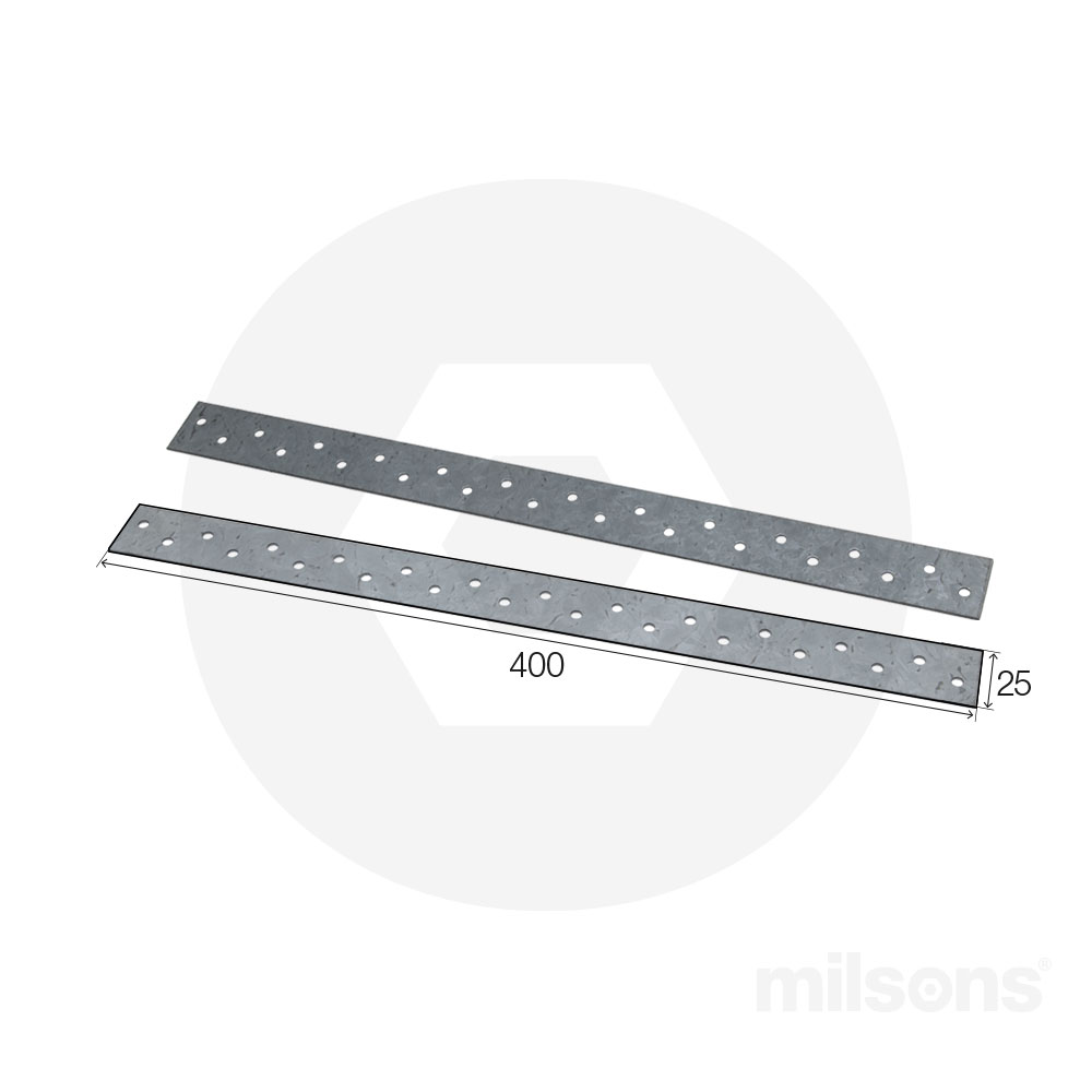 SHEET BRACING STRAP 400X25X1MM GALV