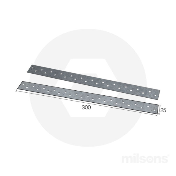 SHEET BRACING STRAP 300X25X1MM 304 STAINLESS STEEL