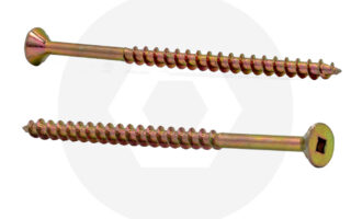 Surefast Countersunk Square Drive Yellow Zinc Screw