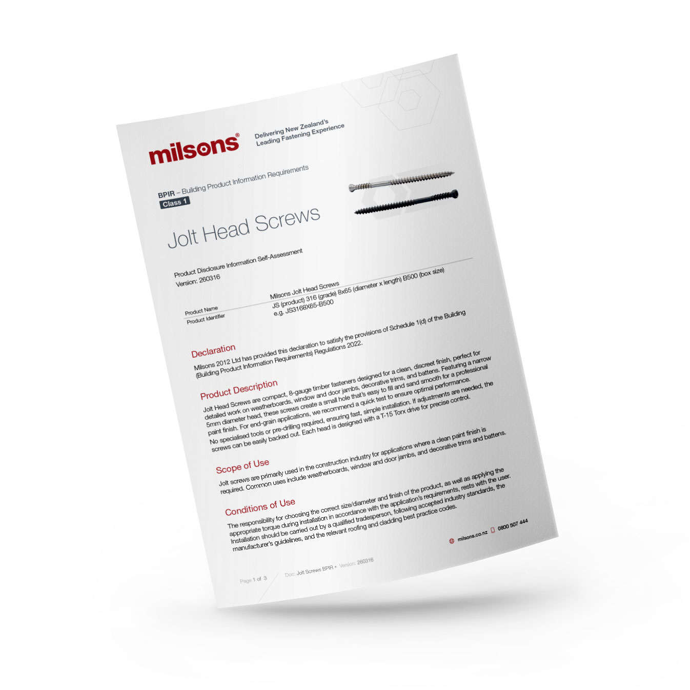 Jolt Screw BPIR Preview Image